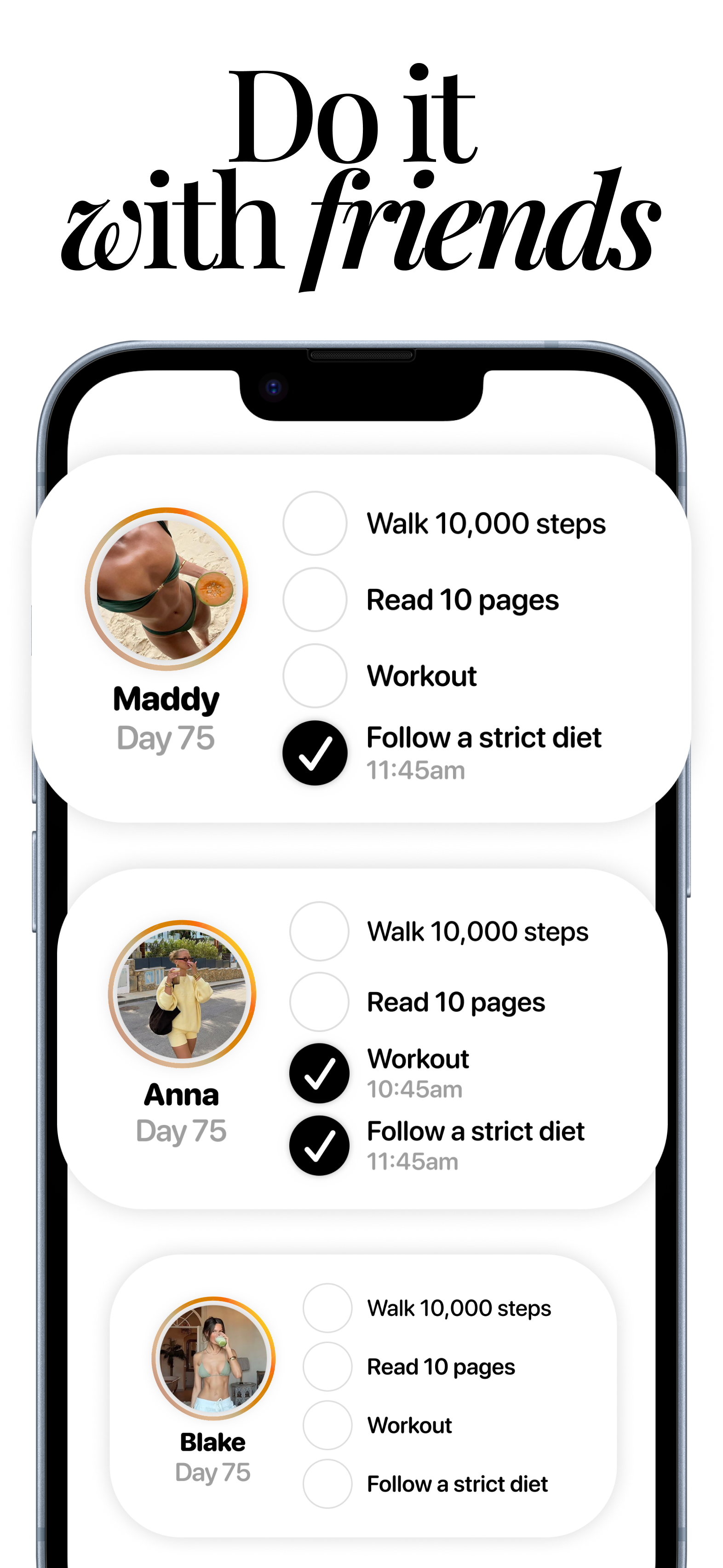 Her 75 app, do the 75-day challenge with friends